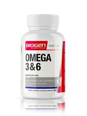 OMEGA 3 & 6 ESSENTIAL FATTY ACIDS 480 mg FISH OIL & 550 mg