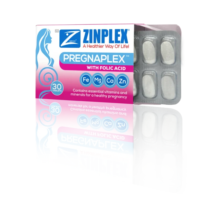 ZINPLEX A HEALTHIER WAY OF LIFEL PREGNAPLEX WITH FOLIC ACID