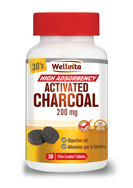ACTIVATED CHARCOAL 200MG DIGESTIVE AID