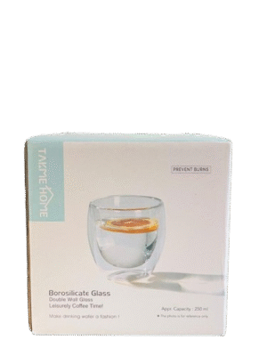 TAKME HOME 250ml Double Wall Glass