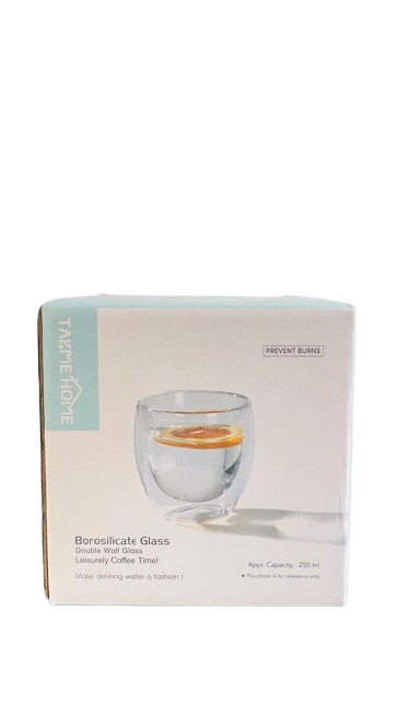 TAKME HOME 250ml Double Wall Glass