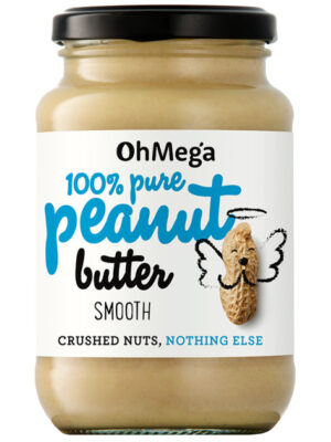 OH MEGA 100% PURE PEAUNT BUTTER SNOOTH CRUSHED NUTS,NOTHING ELSE