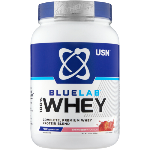 BLUE LAB WHEY COMPLETE,PREMIUM WHEY PROTEIN BLEND STRAWBERRY FLAVOUR