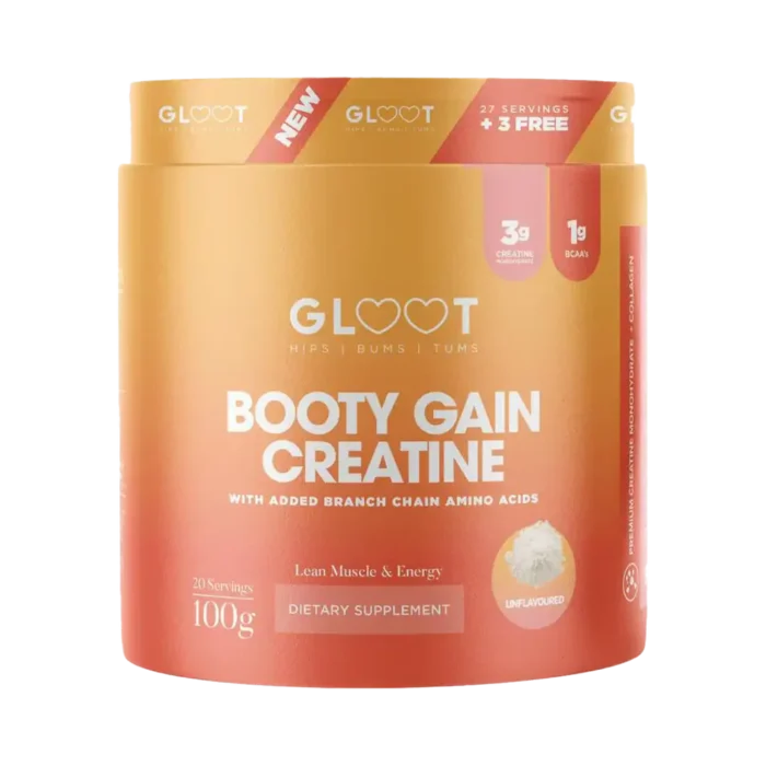 6009679911055-1 BOOTY GAIN CREATINE UNFLAVOURED 100G