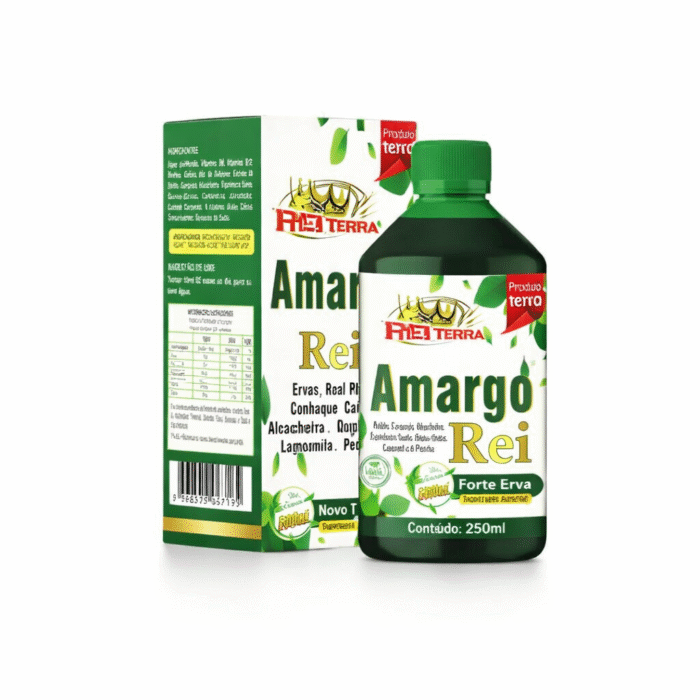 Produto natural detox Amargo Rei AMARGO REI, CARQUEJA,ESPINHEIRA SANTA,ALCACHOFRAS,QUINA,CAMOMILA,JURUBELA 500ML