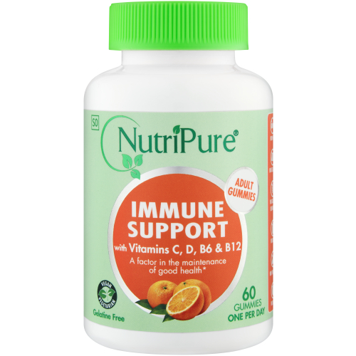 NUTRIPURE IMMUNE SUPPORT WITH VITAMINS C,D,B6 E B12 60 CAPSULAS