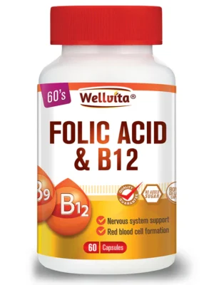 FOLIC ACID & B12 60 CAPSULAS