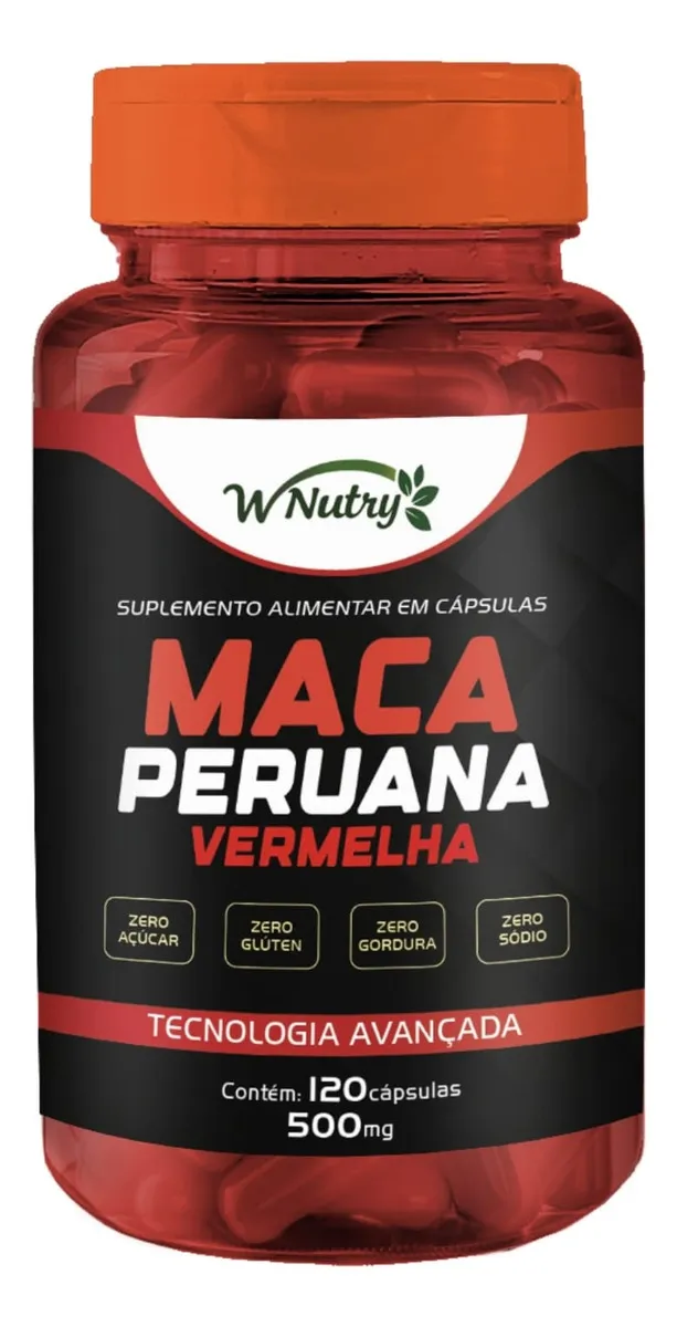 MACA PERUANA VERMELHA 500MG 120 CAPSULAS