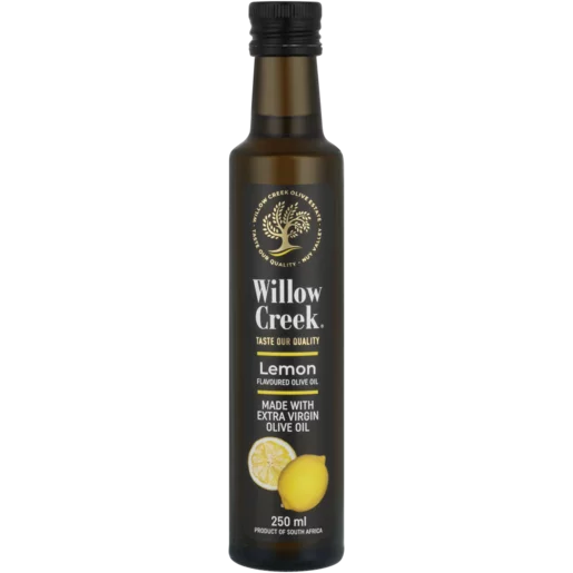 WILLOW CREEK LEMON FLAVOURED OLIVE OIL MADE WITH EXTRA VIRGIN 250ML