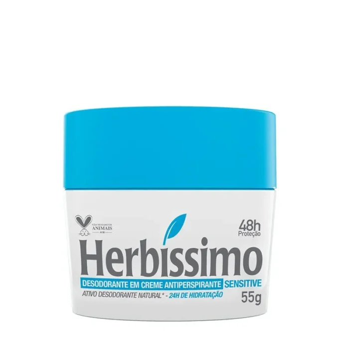 HERBISSIMO  DESODORANTE EM CREME ANTIPERSPIRANTE AZUL 55G