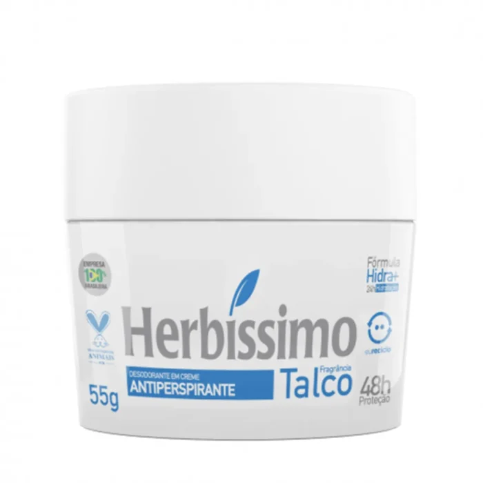 HERBISSIMO DESODORANTE EM CREME ANTIPERSPIRANTE BRANCO 55G