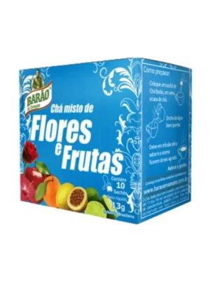 CHÁ MISTO DE FLORES E FRUTAS 10 SACHÊS 13g BARÃO