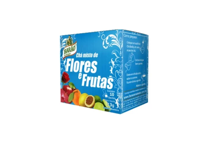 CHÁ MISTO DE FLORES E FRUTAS 10 SACHÊS 13g BARÃO