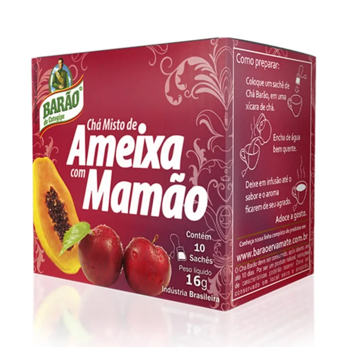 Chá de Ameixa com Mamão Barão 16g