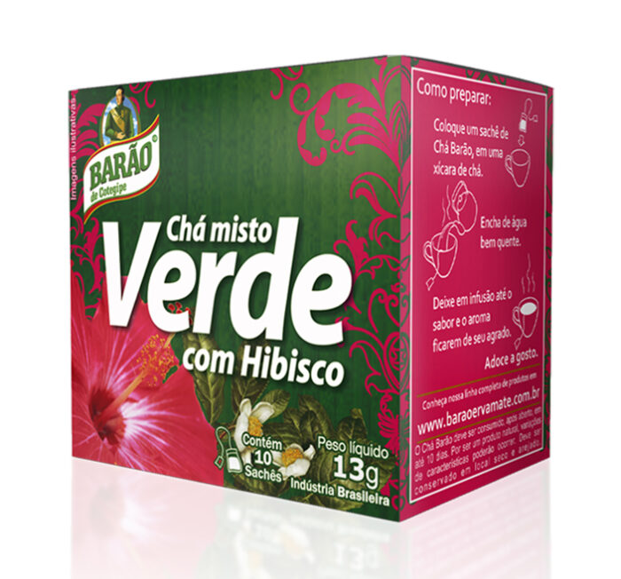 Chá Verde Com Hibisco13g