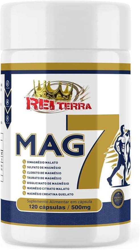 Magnésio 7 Em 1 Malato Taurato Cloreto 500mg 120cps