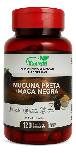 Mucuna Preta e Maca Negra (Ysawit) 120capsulas