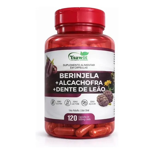 Berinjela + Alcachofra + Dente-de-Leão 120capsulas