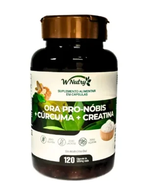 Ora Pro Nóbis + Cúrcuma + Creatina - 120 Cápsulas 500mg