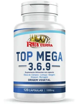 REI TERRA TOP MEGA-3.6.9-OLEO DE CARTAMO-LINHAÇA-GERGELIM-GIRASSOL-BORRAGEM120 CAPSULAS 1400MG