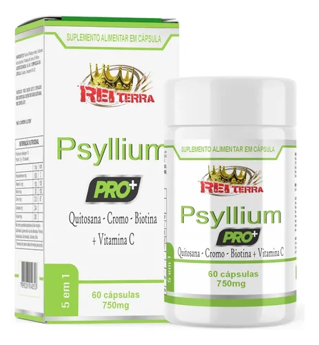REI TERRA PSYLLIUM PRO+ QUITOSANA-CROMO-BIOTINA+VITAMINA C 60 CAPSULAS 750MG