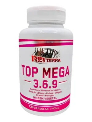 REI TERRA TOP MEGA-3.6.9-OLEO DE CARTAMO-LINHAÇA-GERGELIM-GIRASSOL-BORRAGEM120 CAPSULAS 1400MG