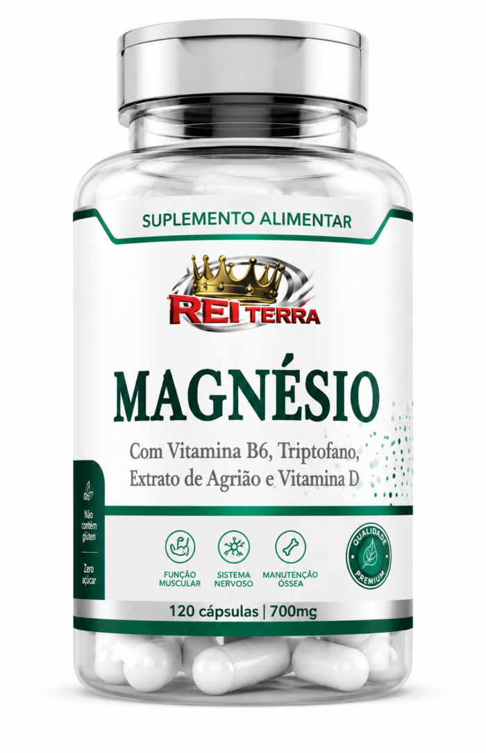 REI TERRA MAGNESIO CLORETO DE MAGNESIO MAGNESIO QUELATO DIMAGNESIO MALATO+VITAMINA D 30 CAPSULAS 750MG